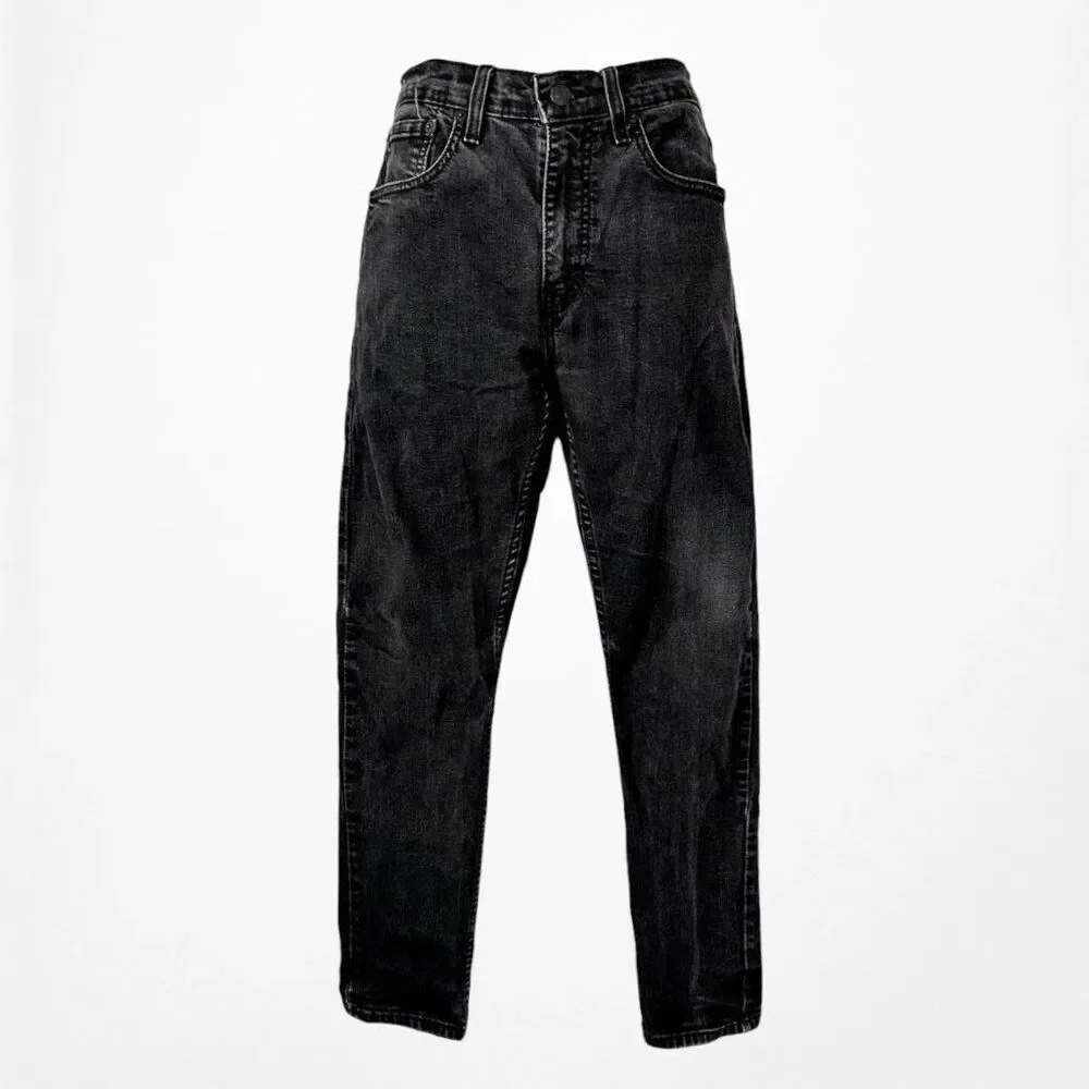 Vintage Y2K 90s Men's Dark Gray Slim Fit Skinny Denim Levi Jeans Size 32